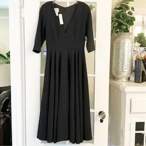 NWT Anthropology BHLDN Valdis Black Dress Size 6